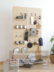 XIAOMUNOLIANGPIN | Outdoor Use Hole Design Wooden Shelving Unit