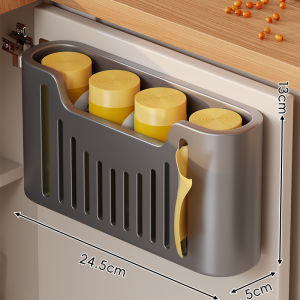 Kitchen Wall-Mounted Plastic Garbage Bag Storage Box Preservation Film Hanging Bag Metal Material Adult Suitable Storage Organizer