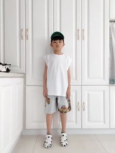 Kentucky sando for kids boy oversized white T-shirt school uniform cotton sando for kids boys 8 to 12