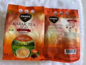 Eatistaan / Camel Karak Tea a specialty from India and Turkey. Contents 25 sachets per pack– Bold Flavor in Every Sip. Exp 10&11/2027