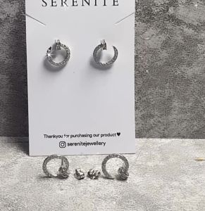 Giwang Paku Full Mata - Anti Karat - Anti Luntur - Fashionable - Asli Silver 925