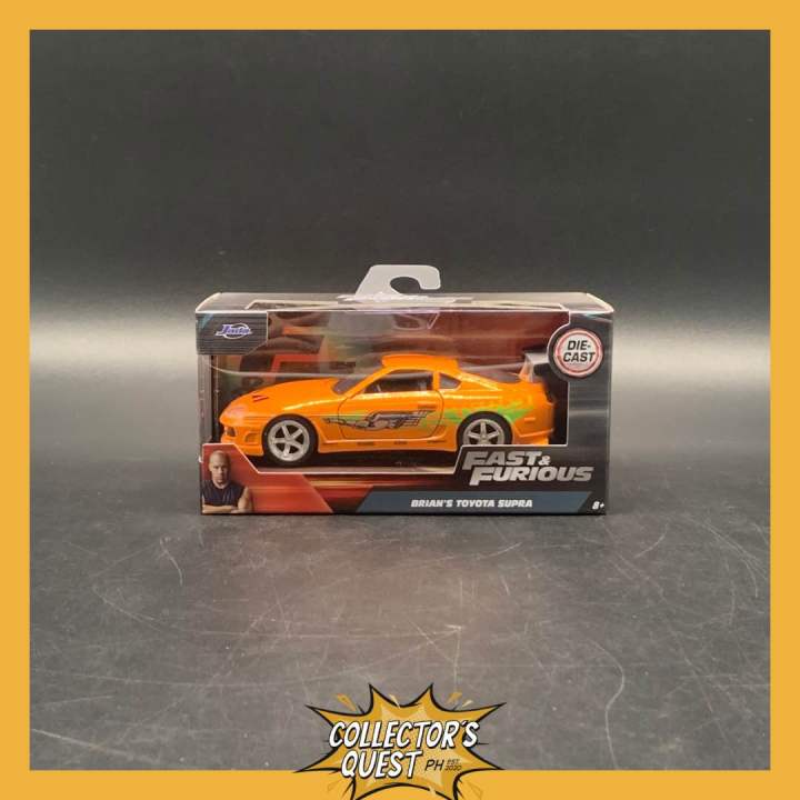 Voiture Miniature De Collection JADA TOYS 1-24 - TOYOTA Supra Fast And Furious 1995 Orange 30738or