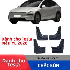 1 Bộ Tấm Chắn Bùn Xe Hơi TPE Cho Xe Tesla Model Y L 2026 Trước & Sau Bánh Xe Chắn Bùn Chống Bắn Nước Chính Hãng Chính Thức