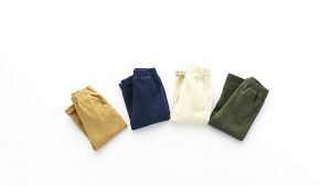 [zensasi Celana Panjang Chinos Anak Laki-Laki Motif Polos Warna Khaki Biru Hijau Putih