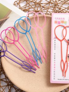 Girls Hair Combing Tool Brush Teasing Hairpin Bun Making Hair Accessories Sweet Style No Brand Hair Ornament Set for Kids