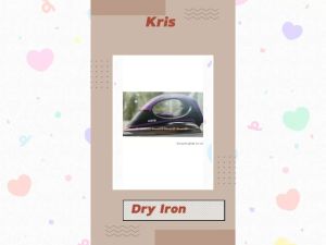 Kris Dry Iron Light Blue Purple Seterika Kering Biru Ungu Strika Krisbow Alat Pelicin Baju Pakaian S-trika Ringan Trylon Plat