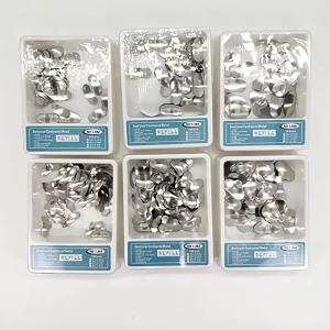 100pcs/box Dental Matrix Bands Stainless Steel Sectional Contoured Metal Matrices Rings