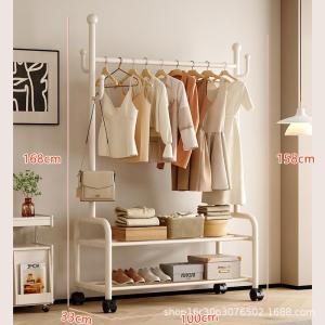 Easy Installation Floor-standing Clothes Rack For Balcony Dormitory Thickened