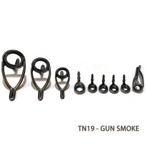 TN19 9Pcs Mixed Size Casting Fishing Top Rings Pole Repair Kit Guides Eyes Sets Fishing Rod Building DIY Replacement Accessories