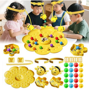 Magnetic Bee String Game Fun Family Outdoor Toy Busy Bees Picking Game Colorful Multifunctional Bee Magnetic Toys for Kids