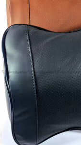 KL8 Bantal Kepala Leher Memory Foam Kursi Jok Mobil Memory Foam Bahan Kulit Elegan Mewah