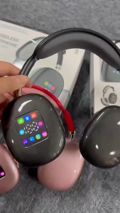 2026 Bluetooth Earphones Smart Color Screen Lcd Touch Screen Wireless Head Mounted Bluetooth Earphones And Long Battery Life