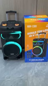 PORTABLE SPEAKER NDR-1280 WIRELESS BLUETOOTH SPEAKER 12" USB/TWS/BT/FM/TF/Remote Control /Wireless mic