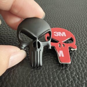 Harley Car Skull Head Punisher Body Decal Metal Modification Decoration Sticker Ghost Personalized Side Tail Label