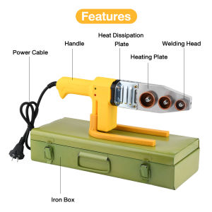PPR Heater Fusion Machine 20-32mm 1000W Constant Temperature PPR Water Pipes Hot Melt Machine PPR Heater Machine Fusion Plastic Pipes Welding Machine Die for PPR PB PE