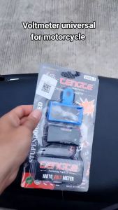 Voltmeter Digital Aki Motor Warna Plus Bracket Volt Meter Alat Ukur Voltase Accu Anti Air SM