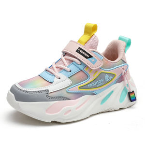 Womens Shoes 2023 Fashion New Sports Shoes Pink Girls Thick Sole High Heel Lightweight Shoes Girls Mesh Shoes Four Seasons Shoes