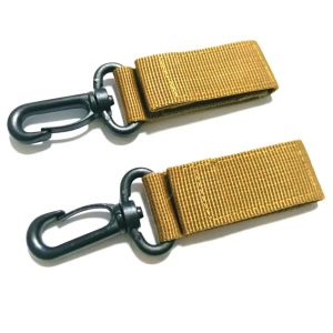 Climbing Carabiner with Nylon Webbing Sling Safety Locking Hook for Tactical Backpacks Outdoor Gear Hanging Keychain Accessory