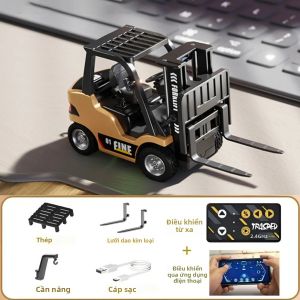 Xe Nâng Đồ Chơi Điều Khiển Từ Xa Tỷ Lệ 1:64 2.4G Để Bàn Hợp Kim Mini Xe Kỹ Thuật Điều Khiển Từ Xa Quà Tặng Cho Bé Trai Chất Liệu Kim Loại & Nhựa
