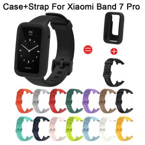 Silicone Strap For Xiaomi Band 7 Pro Soft Smart Watch Band Sport Protective Case Fitness Bracelet Correa Replacement Accessories