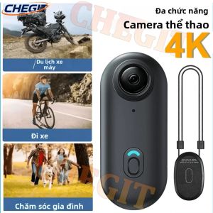 Camera Thể Thao Ngoài Trời 4K FHD Mini Action Cam Dành Cho Xe Máy Xe Đạp - Camera Ghi Hình Chống Nước Gắn Mũ Bảo Hiểm Với Tính Năng Ổn Định Hình Ảnh Điện Tử