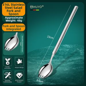 HUYO | Multi-Purpose Long Handle Stainless Steel Spoons
