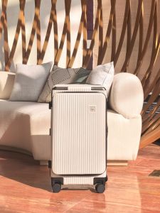 Eurcase Travel Suitcase PC Material Foldable Double Layer Wide Handle Boarding Box Silent Universal Wheel Business Travel Bag