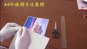 L&B Pro Cold Laminating Film Glossy/Satin/Glitter A4 Size 80 Microns Waterproof PVC Adhesive for Photo Prints & Stickers