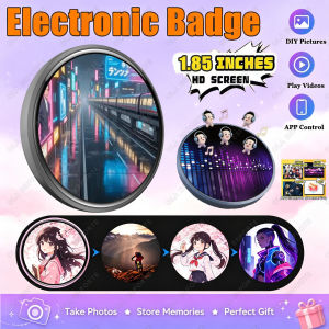 For E-Badge HD Dynamic Display Smart Pin For E-Badge Bluetooth Anime Digital Pin with App Control for Photos & Animations Bw01 