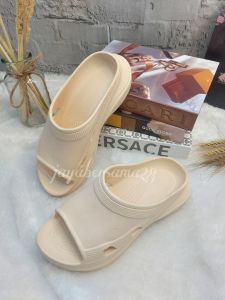 Sandal Wedges Wanita 6cm / Sandal Fuji Slide / Sandal Selop Wanita / Sandal Tebal Wanita