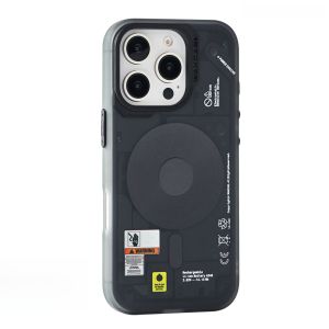 WAKCAS Mechanical Style Frosted Anti-fall Phone Case for  15Promax Magnetic Attraction Unique Design Phone Cover