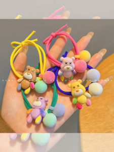 Dây Buộc Tóc Hình Gấu Dễ Thương Cho Bé Gái Dây Buộc Tóc Cao Su Đàn Hồi Cao Phụ Kiện Tóc Đơn Giản Dây Buộc Tóc Đuôi Ngựa