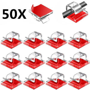 10/20/50PCS Cable Organizer Clip Self Adhesive Cord Management Desktop Wall USB Cable Management Wire Winder Manager Desk Clamps