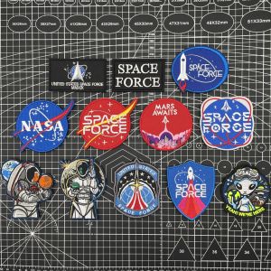NASA Space Team Embroidered Magic Patch Badge Arm Badge Military Fan Personality Tactical Morale Flag Emblem Patch