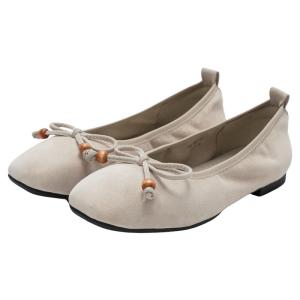 Q.VONTON | Vintage Bow Ballet Flats for Female Suede Soft Bottom