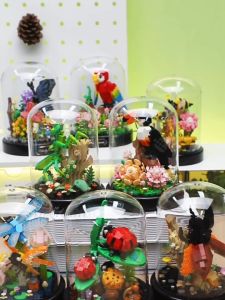 ZHBO Mainan Lego Bunga Serangga DIY Bricks Kotak Tampilan