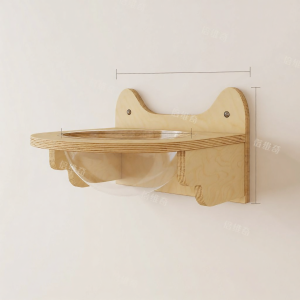 BEIQIVI | Space-saving Wall-mounted Cat Climbing Frame Real Wood