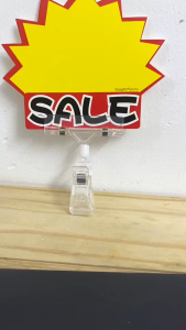 Kẹp giấy nhựa cứng dùng kẹp sale wobbler nhựa quảng cáo dùng để kẹp tấm quảng cáo dạng giấy cứng để trưng bày