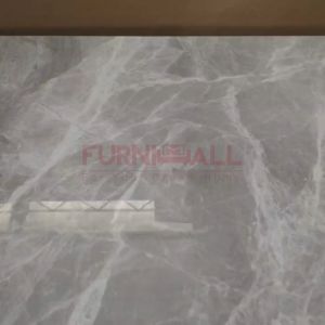 Furnimall Sintered Stone Dining Table Set PU Seat Chair Marble Ceramic Table Meja Makan 岩板餐桌