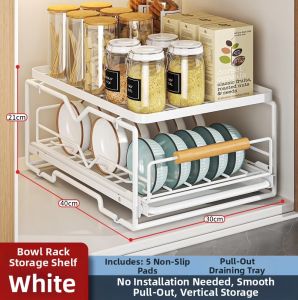 JUMEISHI | Dish Storage Rack Drawer Organizer
