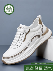 Hern Paul Brand Mens Shoes Genuine Leather Luxury Sports Casual Shoes 2025 New White Sneakers Breathable Comfortable Lightweight