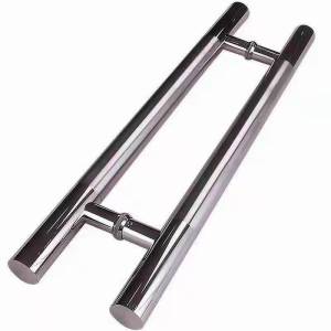Luxury Chinese Style Circular Wooden and Stainless Steel Door Handle