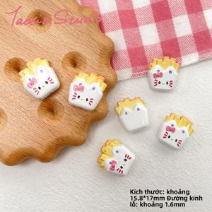 Nhựa Hạt Hợp Kim Dễ Thương Dâu Tây Kitty DIY Phụ Kiện Trang Sức Thủ Công Vòng Tay Vòng Cổ Dây Chuyền Điện Thoại