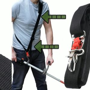 Adjustable Brush Cutter Shoulder Strap Grass Trimmer Heavy Duty Single Harness Belt Black Lawn Mower Accessories Spare Parts