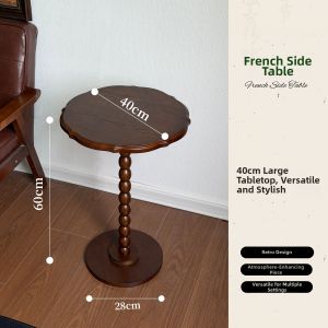vincent life | Antique Style Coffee Side Table Solid Wood Living Room Corner Shelf