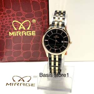Mirage 8544 Roseblack list Rose Original Jam Tangan Wanita Original Slim Tanggal Aktif Tahan Air Real pict Stainless Steel