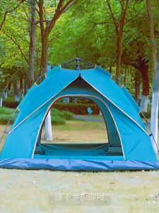 Tent 3-4 Persons Pop up Waterproof Automatic Tent Outdoor Foldable Dome Tent For Camping Waterproof Portable Double Layer Family Tent