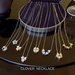 Frascati thời trang cổ điển quà cưới kỷ niệm cho nữ Dây chuyền mặt hình cỏ ba lá trang sức may mắn dát siêu nhỏ tinh tế cho nữ