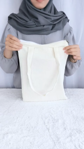 Tote Bag Kanvas Vertikal Motif POLOS Goodie Bag Totebag Canvas Souvenir Tas Jinjing Tas Kuliah Shopping Bag