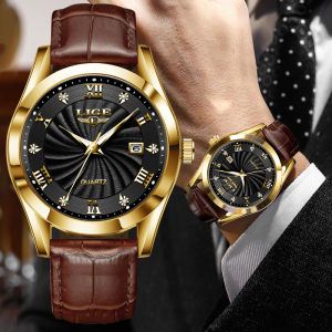 LIGE Mens Watch Fashion Original Quartz Wristwatch Waterproof Luminous Watches For Men Dual Calendar Display Reloj Hombre